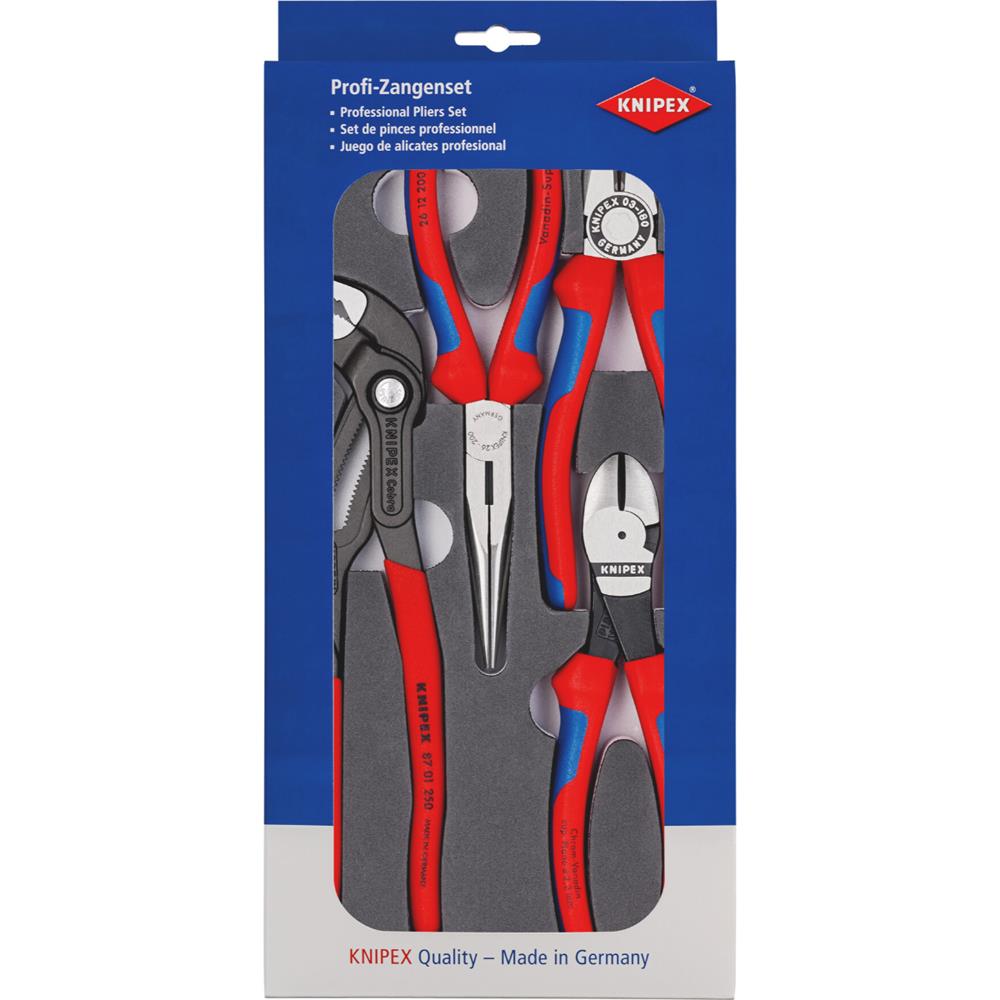 Knipex 00 20 01 V15 4 Piece Basic Plier Set In Foam Tray Toolfix